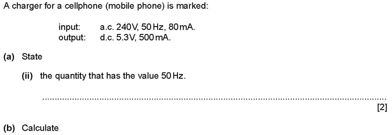 Checkpoint quiz written question 2 (a)(ii)