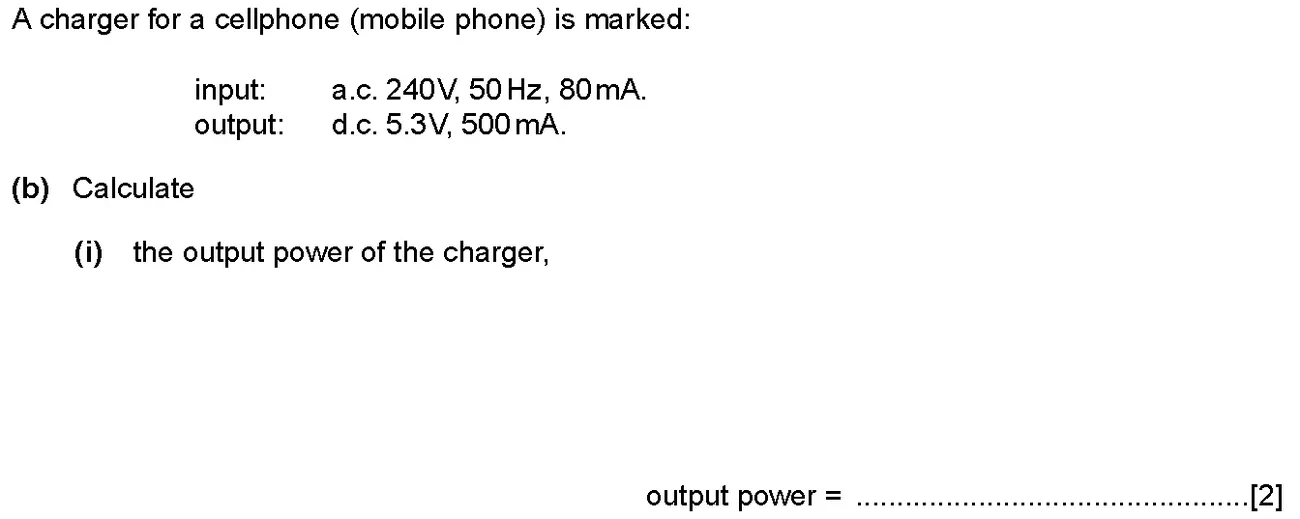 Checkpoint quiz written question 2 (b)(i)