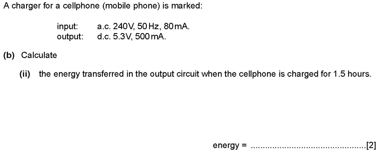 Checkpoint quiz written question 2 (b)(ii)
