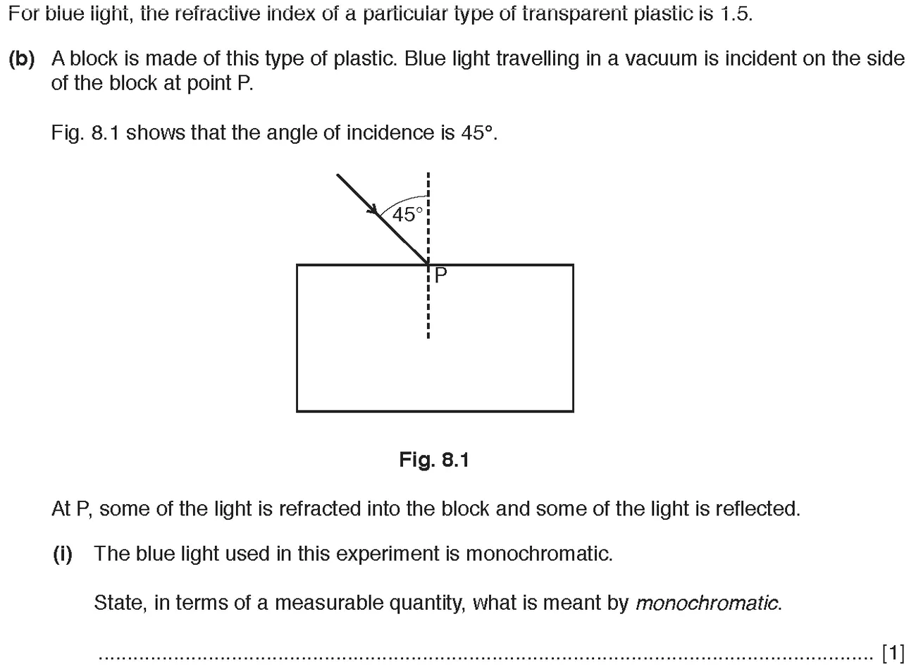 Checkpoint quiz written question 4 (b)(i)