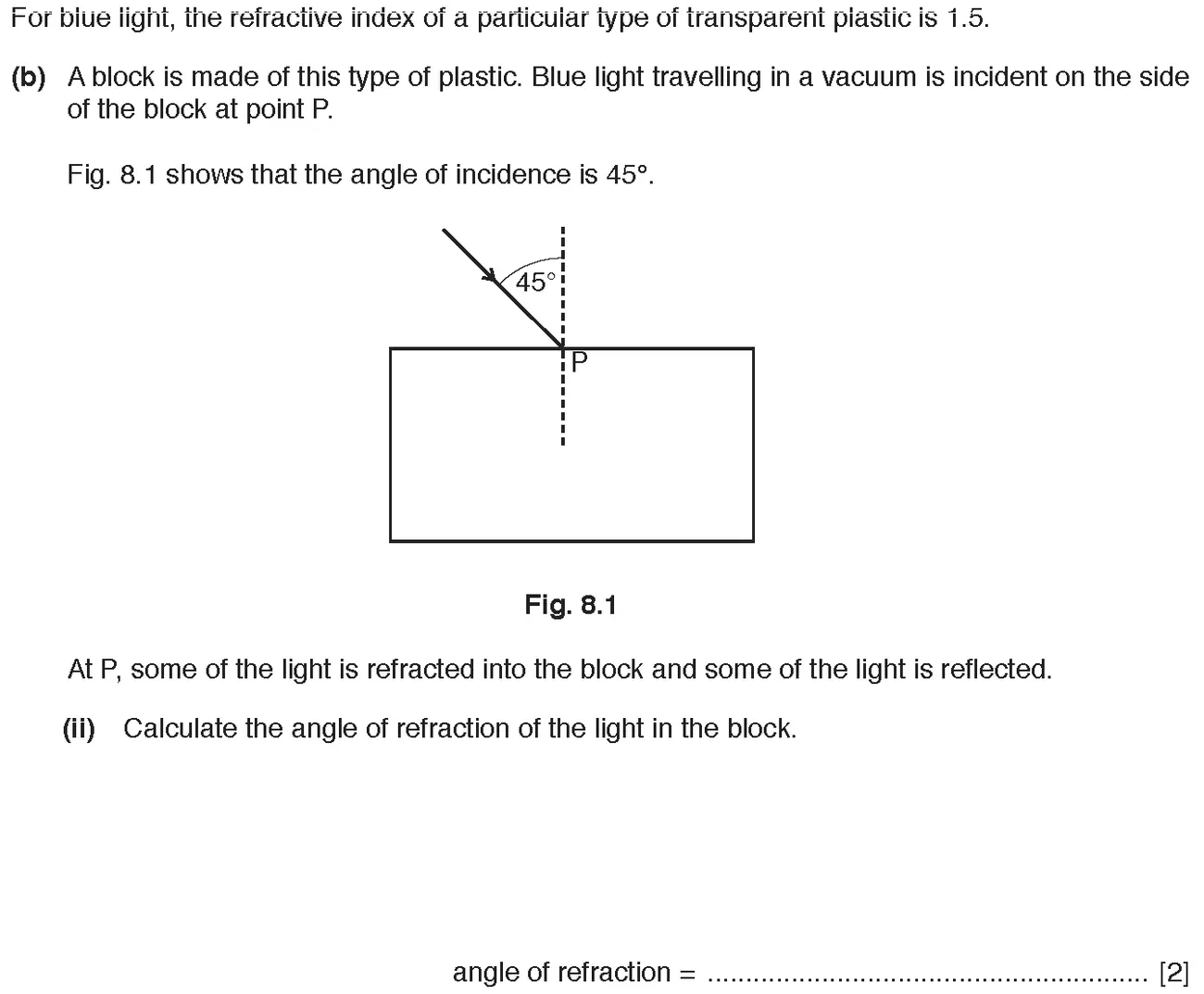 Checkpoint quiz written question 4 (b)(ii)