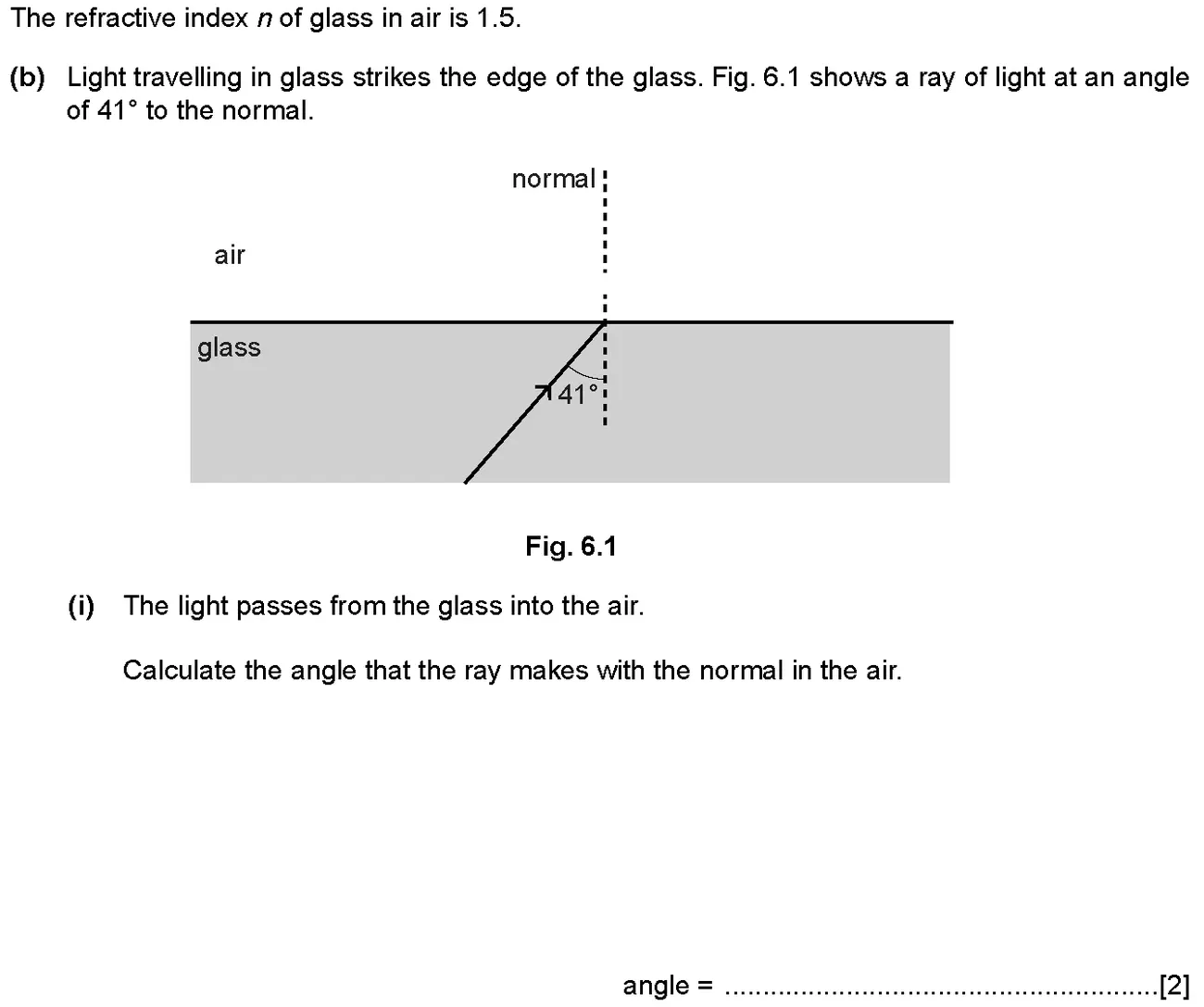 Checkpoint quiz written question 3 (b)(i)