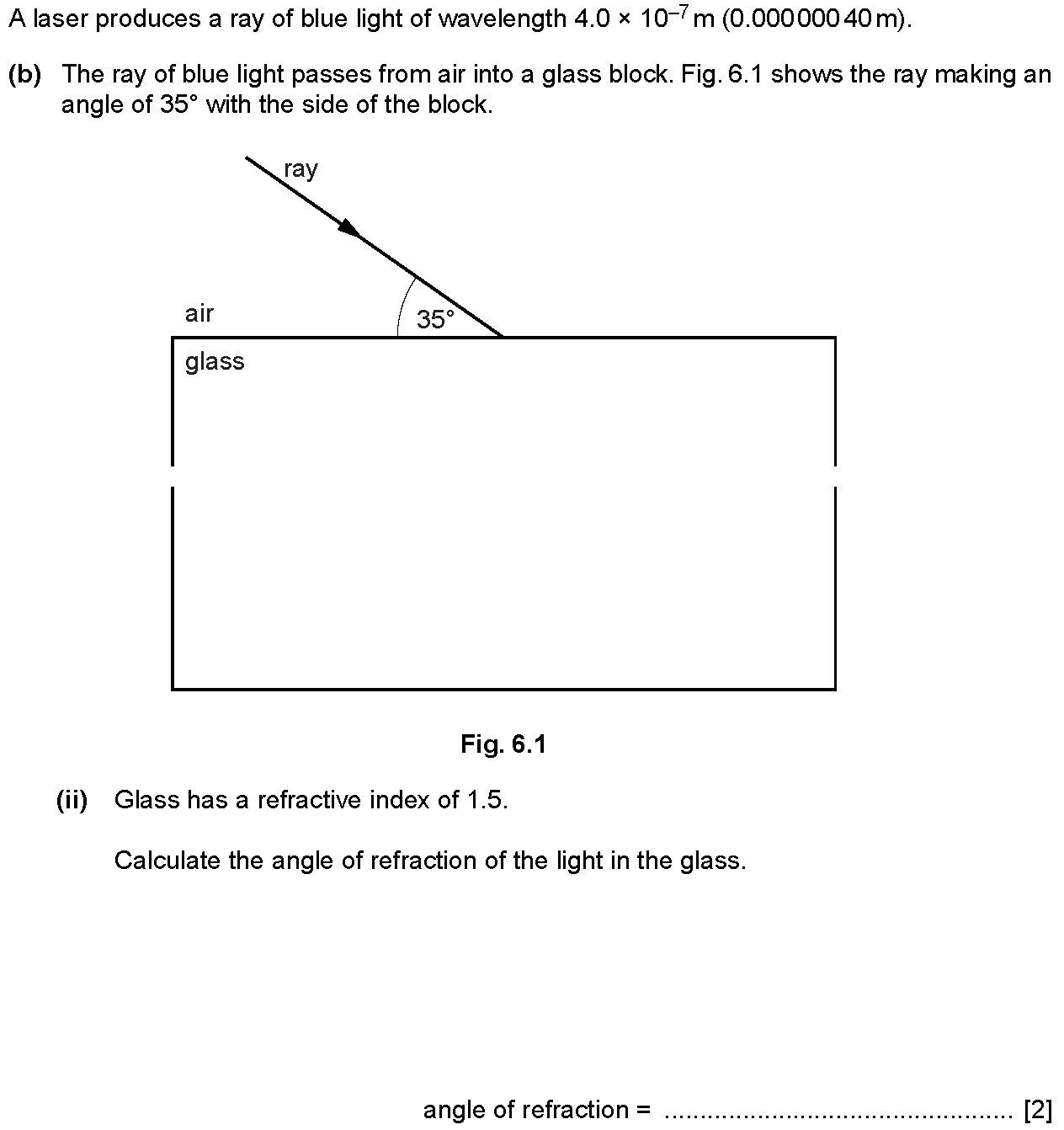 Checkpoint quiz written question 2 (b)(ii)