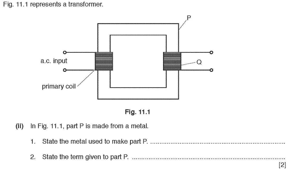 Checkpoint quiz written question 8 (a)(ii)