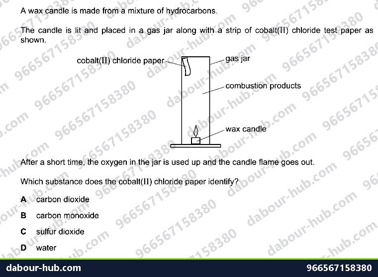 IGCSE Chemistry 10.1 Water - Question 9