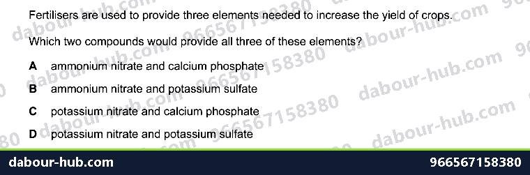 IGCSE Chemistry 10.2 Fertilisers - Question 9