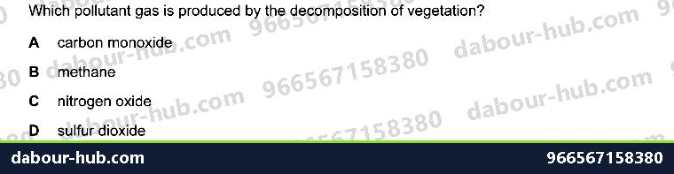 IGCSE Chemistry 10.3 Unit 10.3 - Question 2