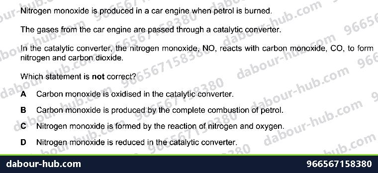 IGCSE Chemistry 10.4 Unit 10.4 - Question 10