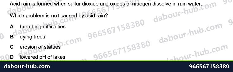 IGCSE Chemistry 10.4 Unit 10.4 - Question 3