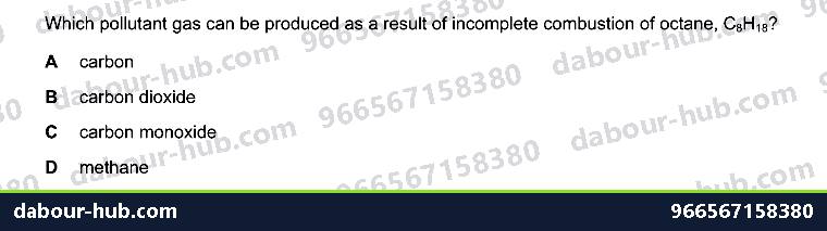 IGCSE Chemistry 10.4 Unit 10.4 - Question 5
