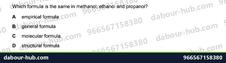 IGCSE Chemistry 11.1 Formulae and functional groups - Question 6
