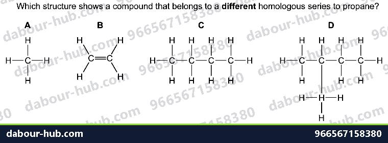 IGCSE Chemistry 11.2-b Homologous series - Question 2