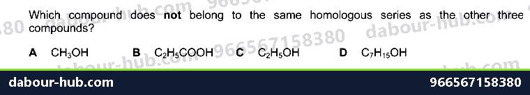 IGCSE Chemistry 11.2-b Homologous series - Question 7