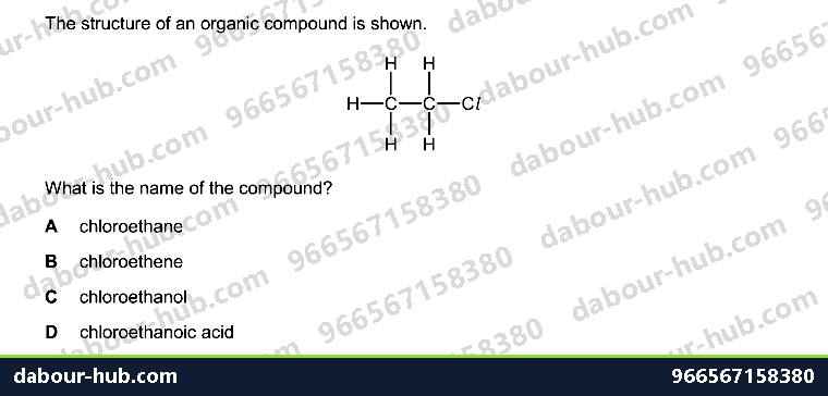 IGCSE Chemistry 11.2 Naming organic compounds - Question 4