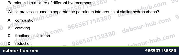 IGCSE Chemistry 11.3 Fuels - Question 5