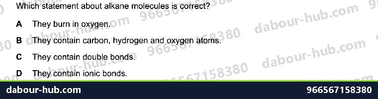 IGCSE Chemistry 11.4 Alkanes - Question 5