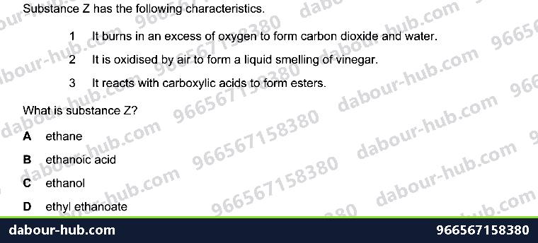 IGCSE Chemistry 11.7 Carboxylic acids - Question 5