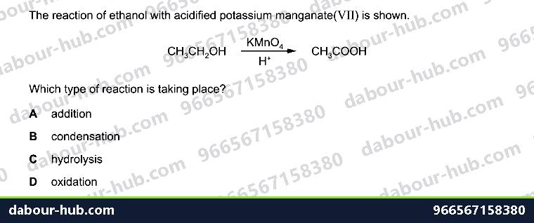 IGCSE Chemistry 11.7 Carboxylic acids - Question 9