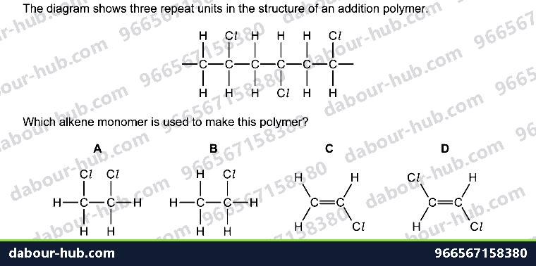 IGCSE Chemistry 11.8 Polymers - Question 3