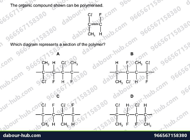 IGCSE Chemistry 11.8 Polymers - Question 5