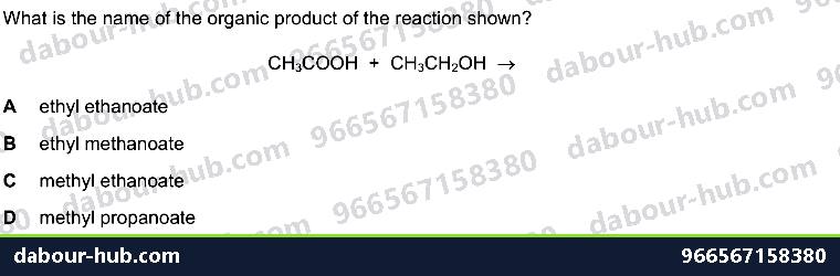 IGCSE Chemistry 11.9 Esters - Question 5