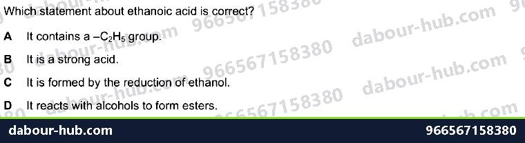 IGCSE Chemistry 11.9 Esters - Question 6
