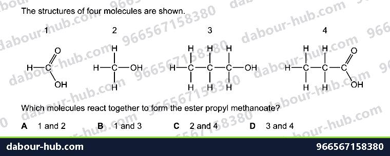 IGCSE Chemistry 11.9 Esters - Question 7