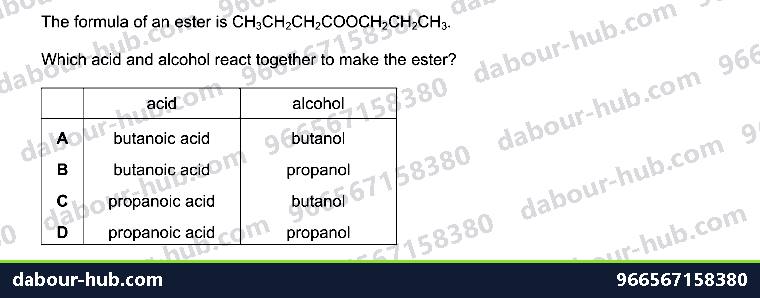 IGCSE Chemistry 11.9 Esters - Question 8