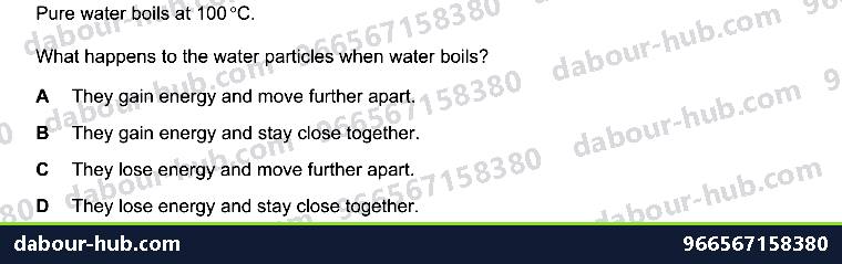 IGCSE Chemistry 1.2 Kinetic theory - Question 1