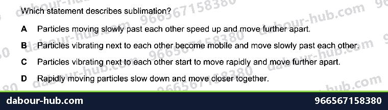 IGCSE Chemistry 1.2 Kinetic theory - Question 4