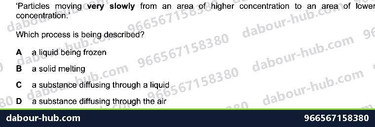IGCSE Chemistry 1.5 Diffusion - Question 5