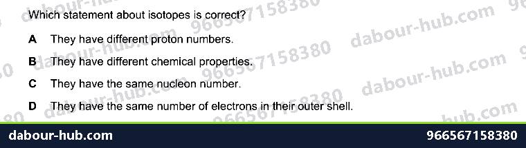 IGCSE Chemistry 2.3 Isotopes - Question 10