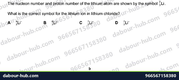 IGCSE Chemistry 2.3 Isotopes - Question 3
