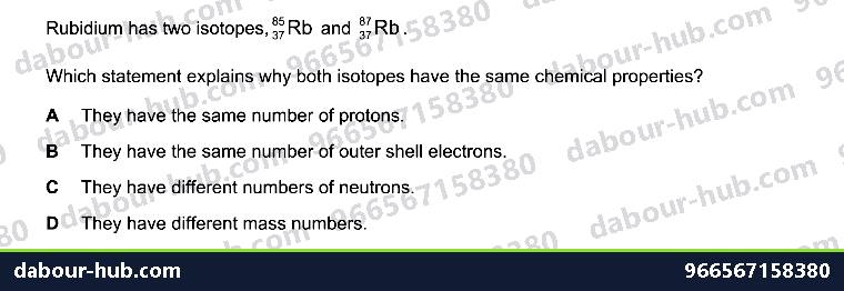 IGCSE Chemistry 2.3 Isotopes - Question 9