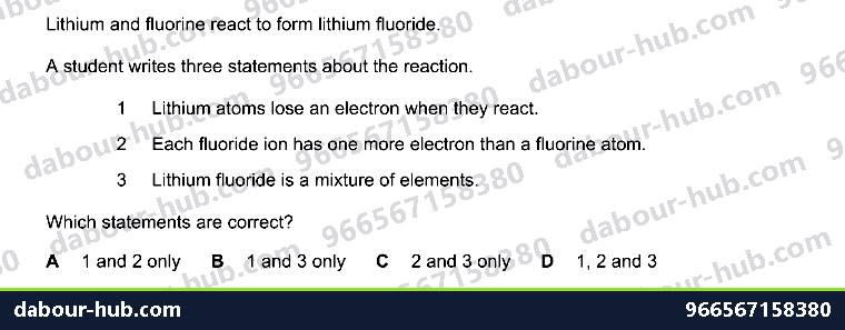 IGCSE Chemistry 2.4 Ions and ionic bonds - Question 9