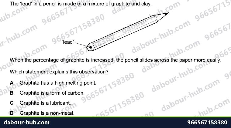 IGCSE Chemistry 2.6 Giant covalent structures - Question 2