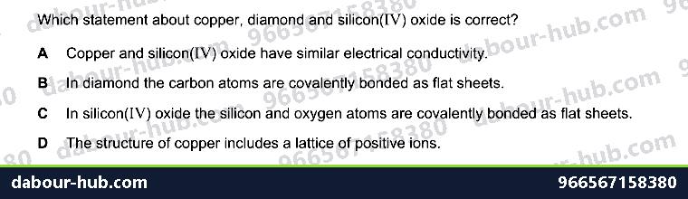 IGCSE Chemistry 2.6 Giant covalent structures - Question 7