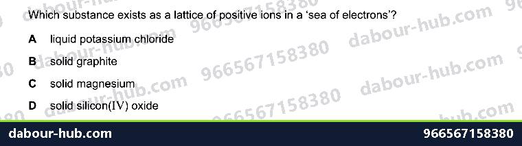IGCSE Chemistry 2.7 Metallic bonding - Question 2