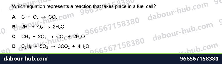 IGCSE Chemistry 4.4 Hydrogen-oxygen fuel cells - Question 7