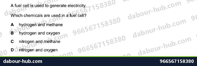 IGCSE Chemistry 4.4 Hydrogen-oxygen fuel cells - Question 9