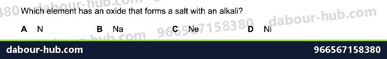 IGCSE Chemistry 7.2 Unit 7.2 - Question 1