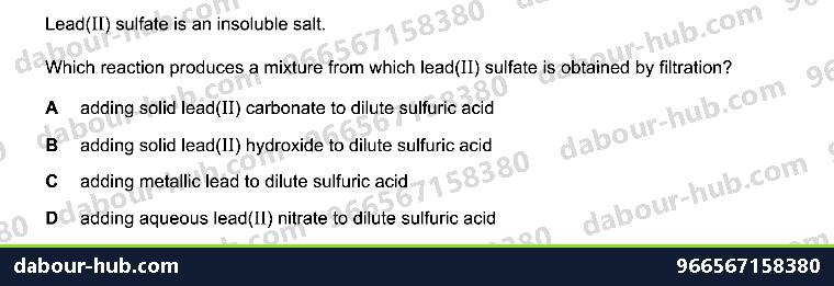 IGCSE Chemistry 7.3 Unit 7.3 - Question 10