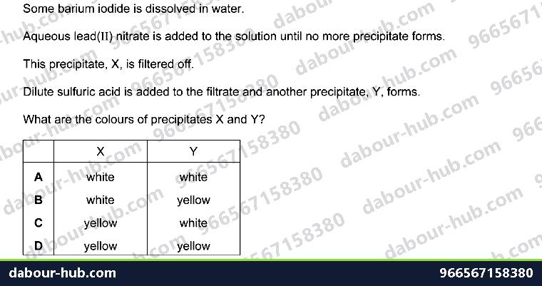 IGCSE Chemistry 7.3 Unit 7.3 - Question 3