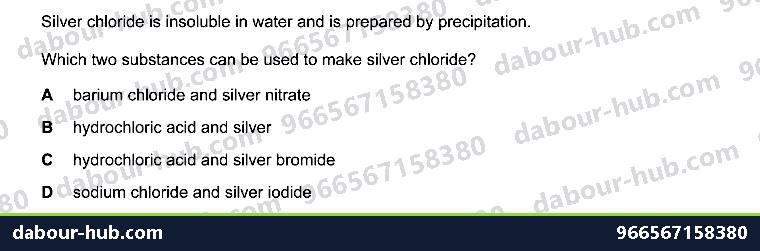 IGCSE Chemistry 7.3 Unit 7.3 - Question 6