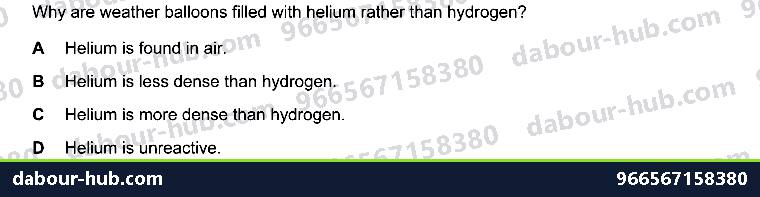IGCSE Chemistry 8.5 NOBLE GASES - Question 2