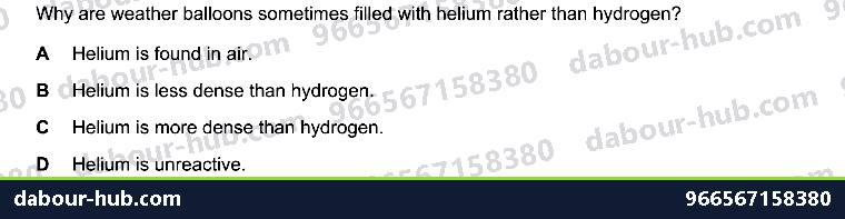 IGCSE Chemistry 8.5 NOBLE GASES - Question 7