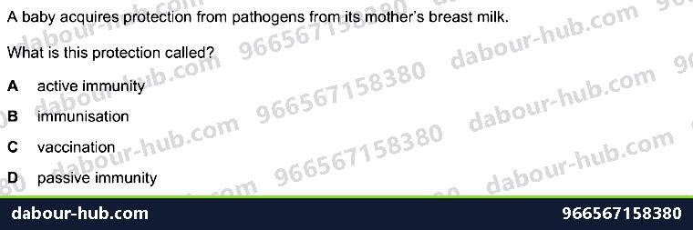 IGCSE Biology 10.2 Immunity And Vaccination - Question 12