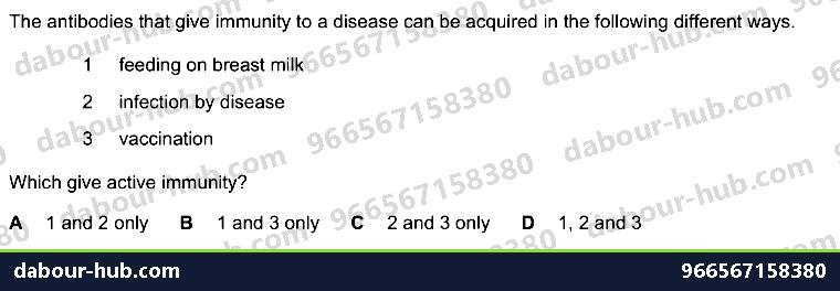 IGCSE Biology 10.2 Immunity And Vaccination - Question 9