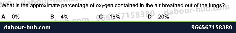 IGCSE Biology 11.2 inspired and expired air - Question 5