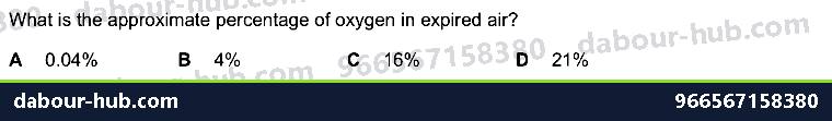 IGCSE Biology 11.2 inspired and expired air - Question 8